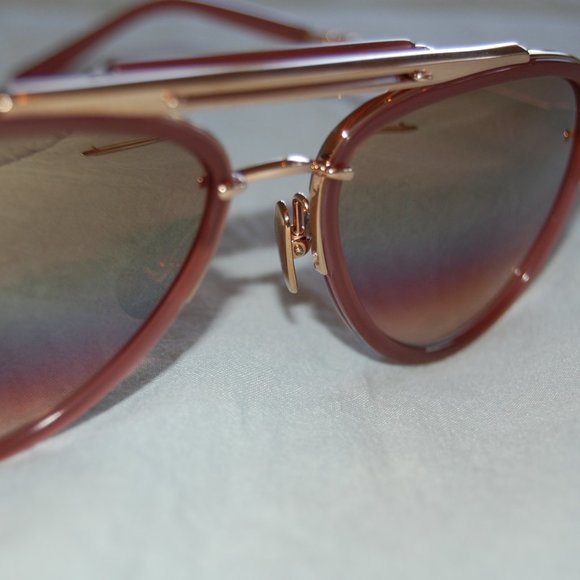 Mr Leight Doheny SL Rosewood Aviator Sunglasses - Picture 12 of 14